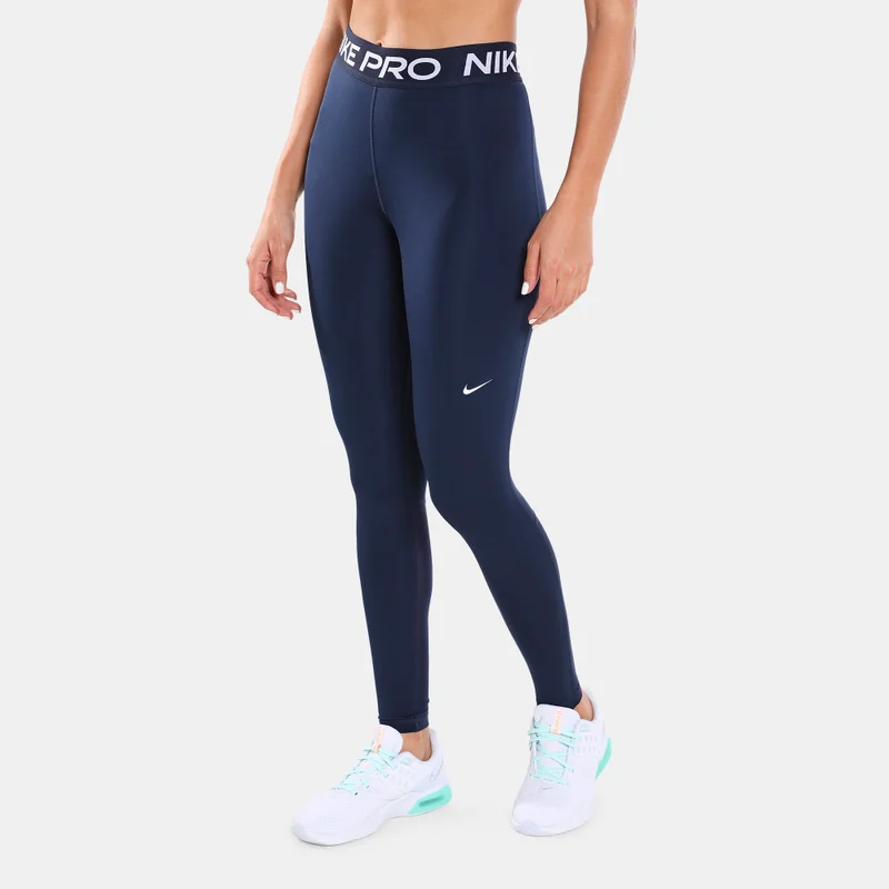 Nike Women's Pro Mid-Rise Mesh-Panelled Leggings